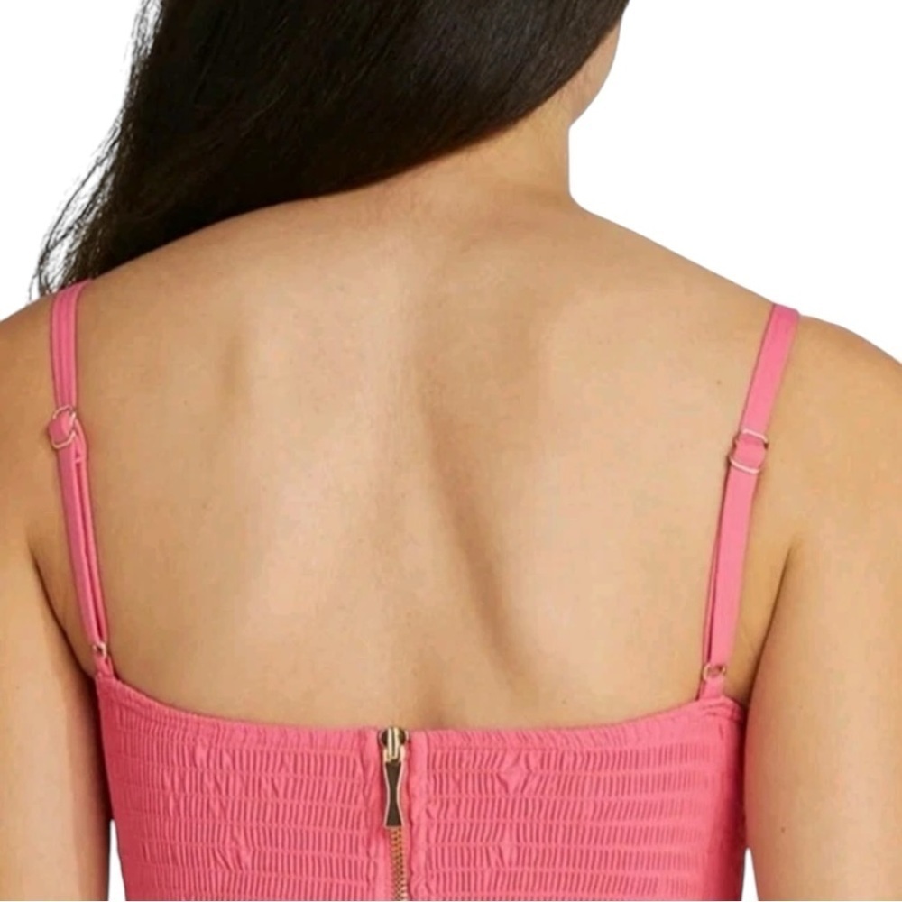 NWOT NEW KATE SPADE New York Smocked Underwire Bralette Bikini Top Size Small - Picture 3 of 6